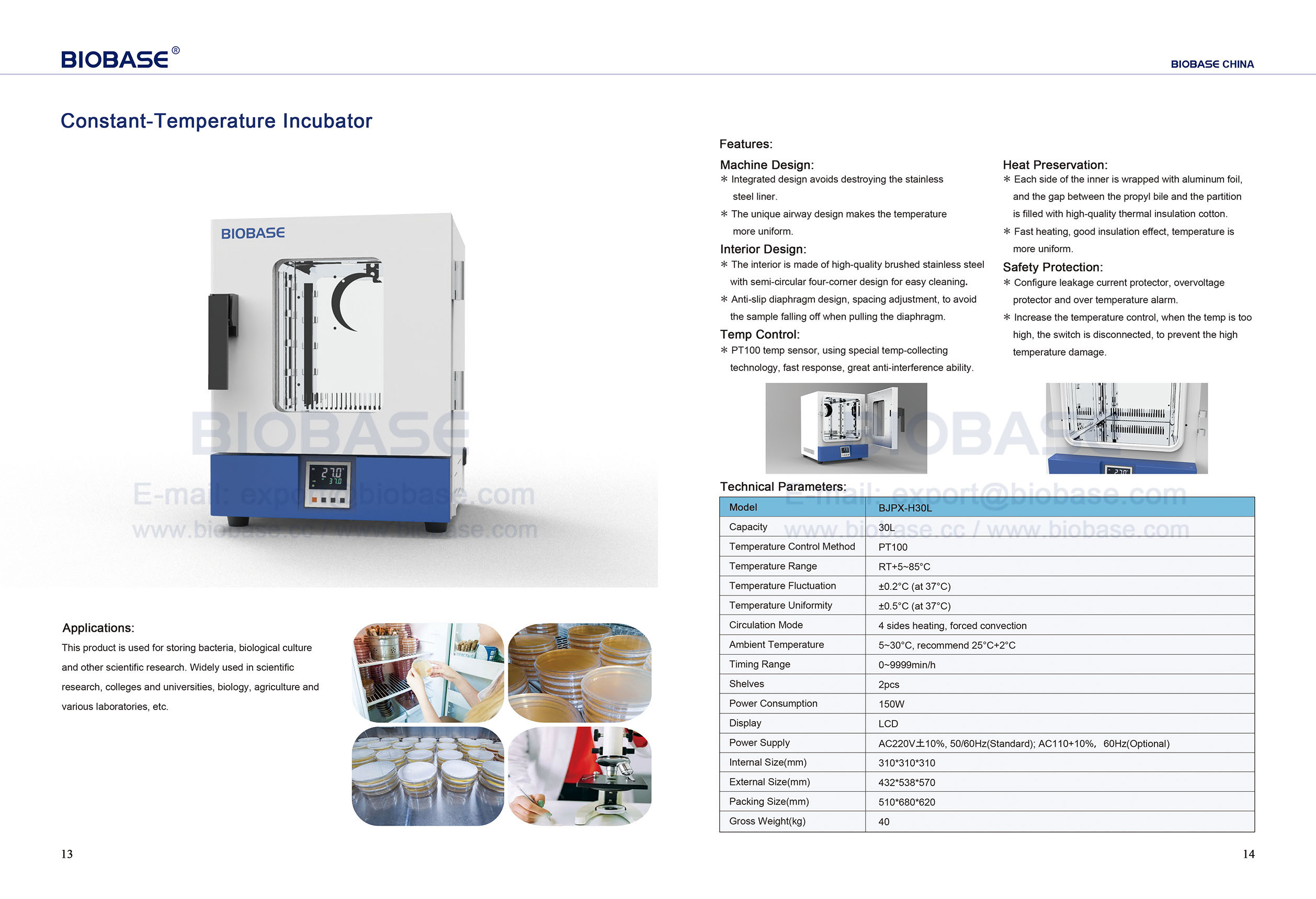 Constant Temperature Incubator(BJPX-H) - Buy BIOBASE