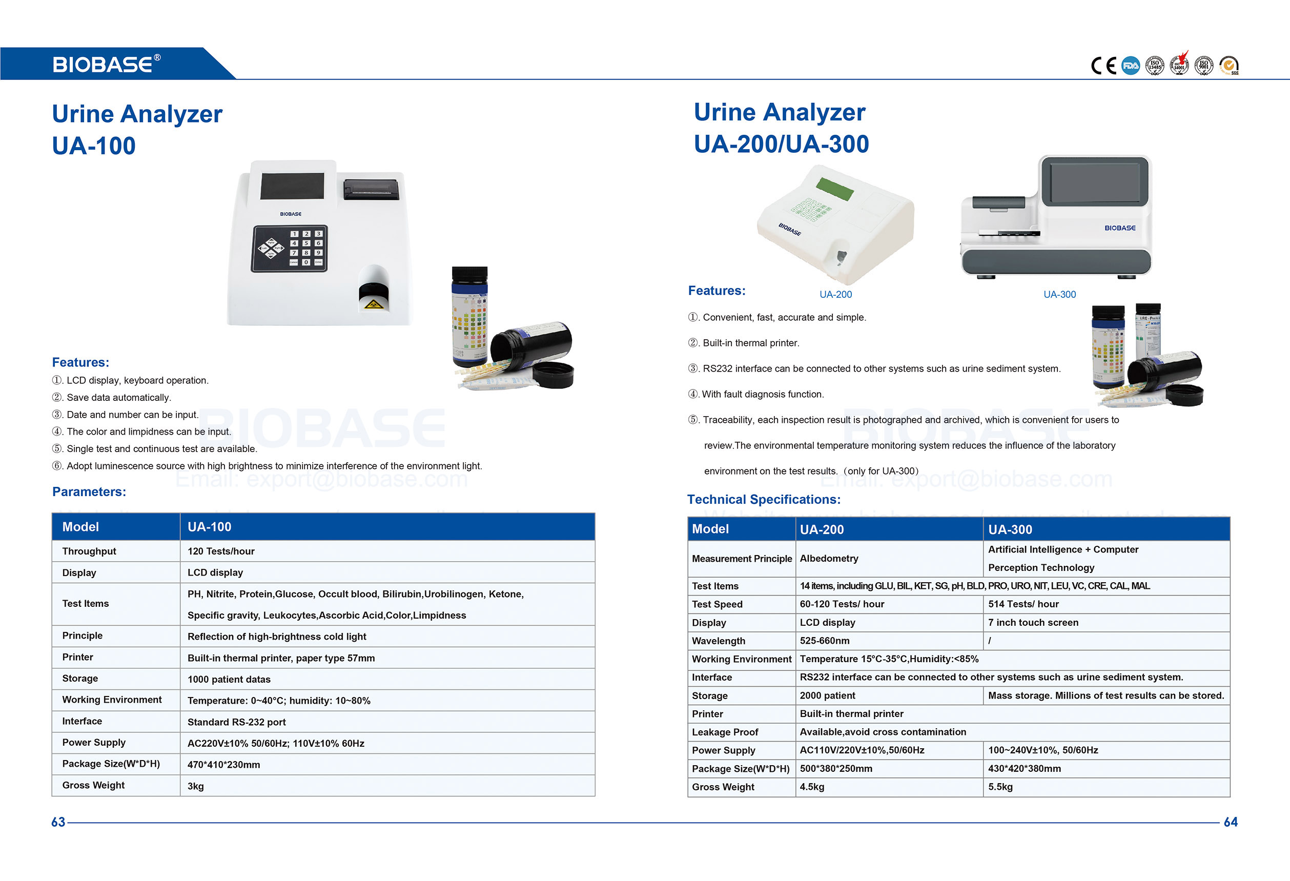 Urine Analyzer Ua 200 Ua 300 Buy Biobase 5049