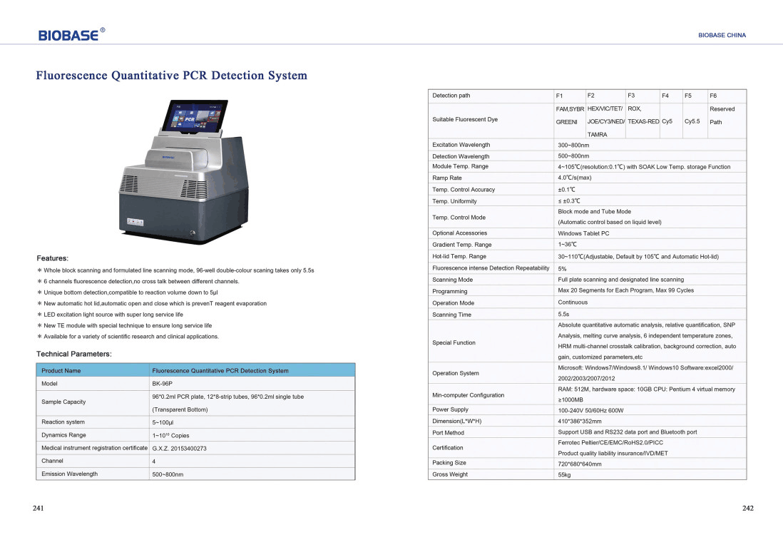 Fluorescence Quantitative PCR Detection System Buy BIOBASE