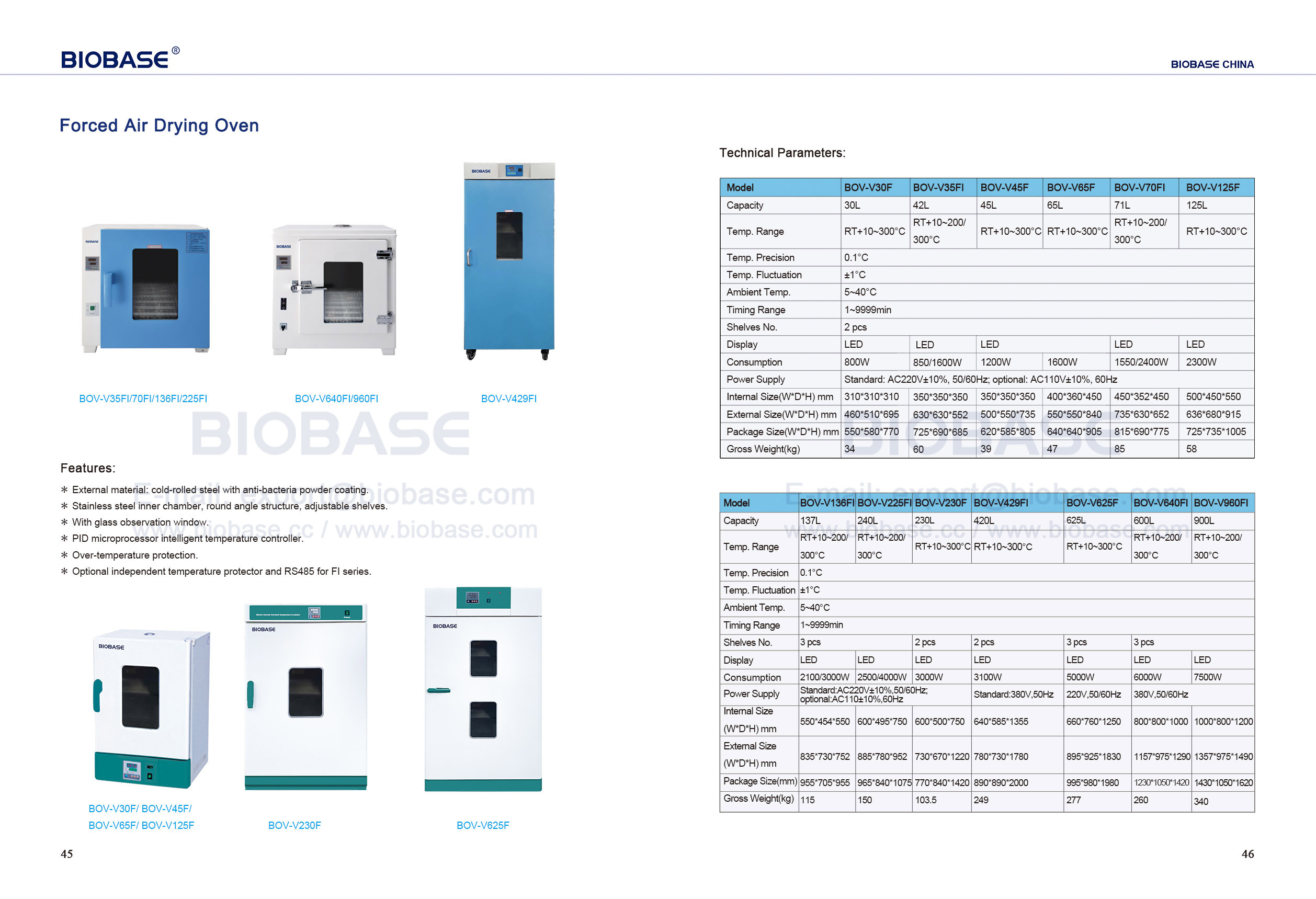 Forced Air Drying Oven Bov Vf Buy Biobase