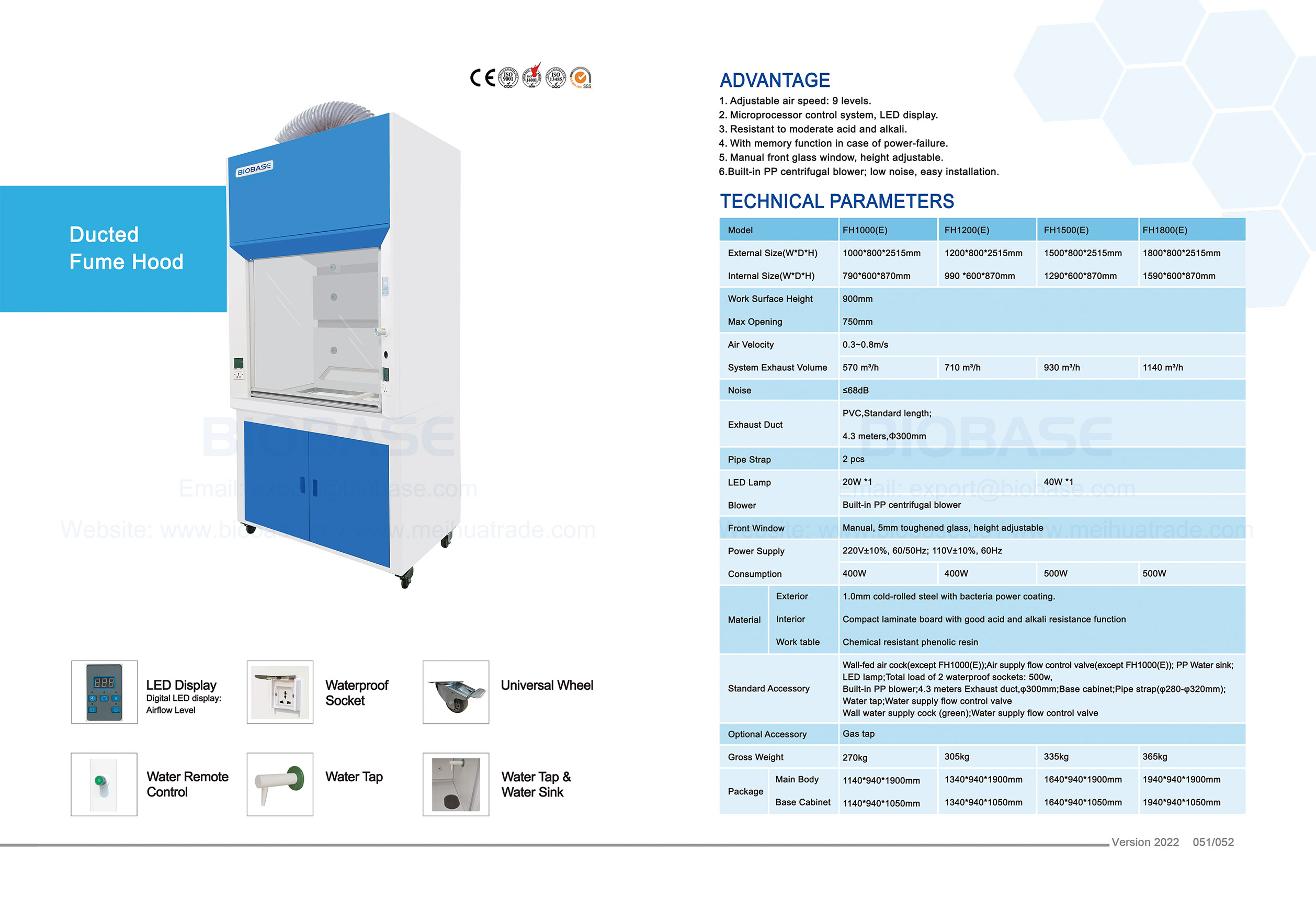 Ducted Fume Hood FH(E) Buy BIOBASE